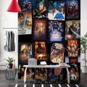 Tapetpanel i fleece -  Star Wars Posters Collage