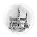 Póster Hamburgo - Blanco y negro - Redondo - Love your City