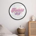 Póster Feminist AF Pink Heart - Redondo