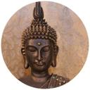 Fototapet - Rundt Buddha den vise - vliesetapet/selvklæbende non-woven tapet