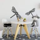 Muursticker origami libelle