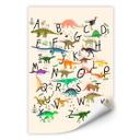 Zelfklevende Poster Dinosaurus Alfabet