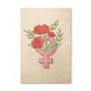 Cuadro de madera Signo de Venus con flores