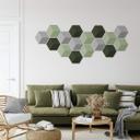3D Hexagon Alu-Dibond - Lysegrøn