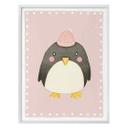 Póster Loske - Pingüino - rosa