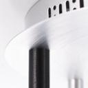 Deckenleuchte Eddy, braun, 21,5 x 40 cm, Metall Deckenlampe, dimmbar