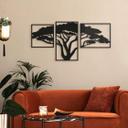 Decoración mural árbol africano - vidrio acrílico (3 piezas)