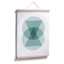 Póster Nouveauprints - Círculos y triángulos aqua