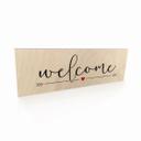 Houten Bordje - Welcome