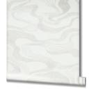 grafisk tapet, non-woven tapet Kumano hvid