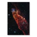 Billede James Webb Telescope - Cosmic Hurricane Herbig Haro 49/50 – print på aluminium (Alu-Dibond)