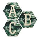 Hexagon bogstaver - Birketræ - Jungle