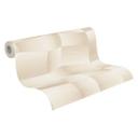 Papier peint intissé Damian Refined Dimensions 3D géométrique beige crème - papier peint métallique 