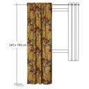 Homing Vorhang mit verdeckten Schlaufen Kelani safran -  2.45 x 1.4 m