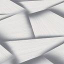 Papel pintado no tejido con formas geométricas y efecto metálico en gris