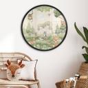 Póster Animales simpáticos en el corazón del bosque | Habitación infantil - Oliver Robins - Redondo