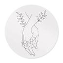 Plakat Line Art - Elskende, der holder hinanden i hånden - Lizde