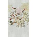 Vintage Grey Colourful Bird Wallpaper - ikke-vævet tapet med naturmotiv til stue og soveværelse