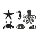 Decoración acrílica para la habitación de los niños - animales marinos (6 piezas)