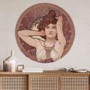 Mucha Wallsticker - Ædelsten: Ametyst - Rund