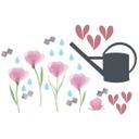 Muursticker set - Gieter met Bloemen