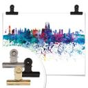 Póster Bleichner - Acuarela Barcelona Skyline