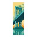 Póster de tela vista de la ciudad a través del puente de Manhattan - Heemskerk - Panorama
