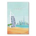 Fototapet Dubai Beach - Burj Al Arab - Rivers – print på aluminium (Alu-Dibond)