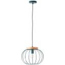 Pendelleuchte Oliver, blau, 130 x 35,5 cm, Holz Pendelleuchte