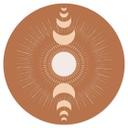 Vinilo decorativo ciclos lunares - sol y luna en armonía - KsanaKalpa - Redondo