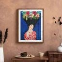 Plakat kvinde med blomster i håret - Hülya