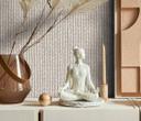 Grafisk tapet, non-woven tapet Flora grå, beige