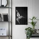 MDF - Decoración en madera de colibrí de origami
