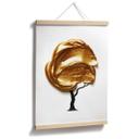 Póster árbol con copa dorada 3D - Mielu