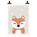 Póster zorro de nieve - Póster infantil - Orara Studio