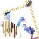 Póster Goed Blauw - Amor de plumas