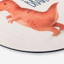 Vægcirkel Dino Be Brave - T-Rex - Tunaboylu – print på aluminium (Alu-Dibond)