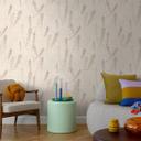 Non-woven tapet i betonlook - hørstruktur i naturlig tone & greige