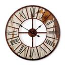 Vintage XL Wanduhr aus HDF | geräuscharm | Ø 50 cm