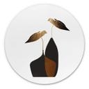 Tableau en alu-Dibond Kubistika - Bouquet scandinave - Rond