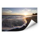 Zelfklevende Poster - Sunset at the Lake