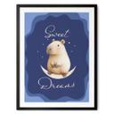 Plakat til børn - Sweet Dreams - Capybara på månen