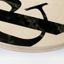 Billede af træ Sort marmor Ampersand - Rund