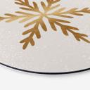 Vægcirkel Orara Studio - Golden Snowflakes – print på aluminium (Alu-Dibond)