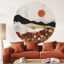 Vinilo decorativo Paisaje otoñal de montaña - SpaceFrog Designs - Redondo