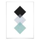 Plakat - Nouveauprints - Squares aqua