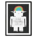 Plakat til børn - Regnbuerobot Sleep Laugh Create - Treechild