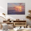Akrylbillede aerroscape - Solnedgang ved havet