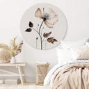 Vægcirkel Dried Flowers in Cream - Treechild – print på aluminium (Alu-Dibond)