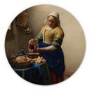 Billede af træ fra Vermeer - Pigen med mælkekanden - Rund